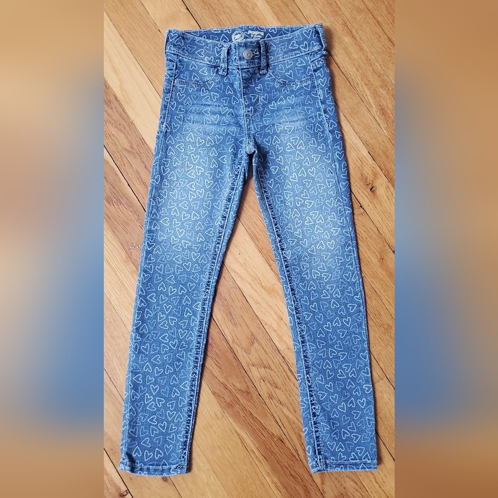 wonder nation Blue Heart-Print Jeans for Kids